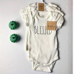 Rae Dunn Baby By Magenta Three Piece Holiday Fall Onepiece Sz  3-6 M
